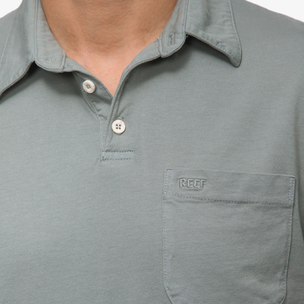 Walker Short Sleeve Polo - Chinois Green - Down the Line 1 View