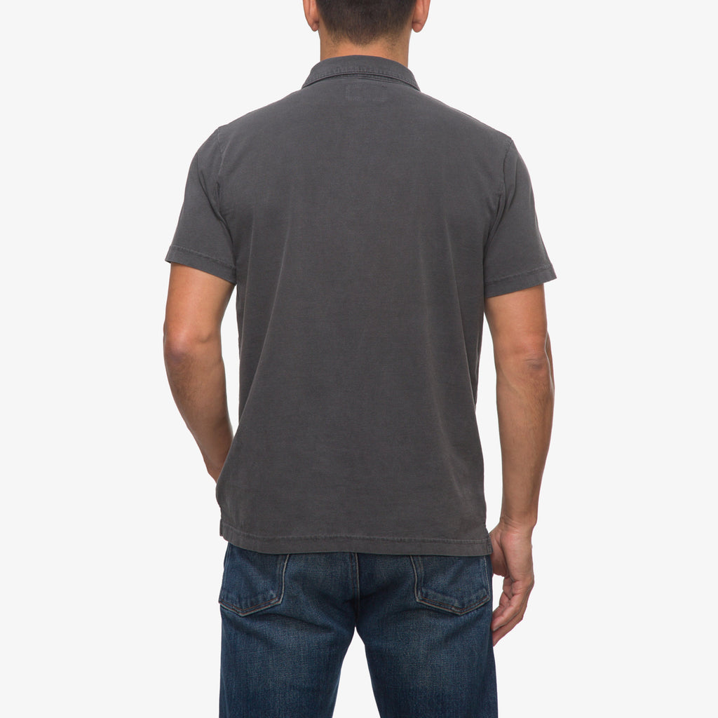 Walker Short Sleeve Polo - Pirate Black - Back View