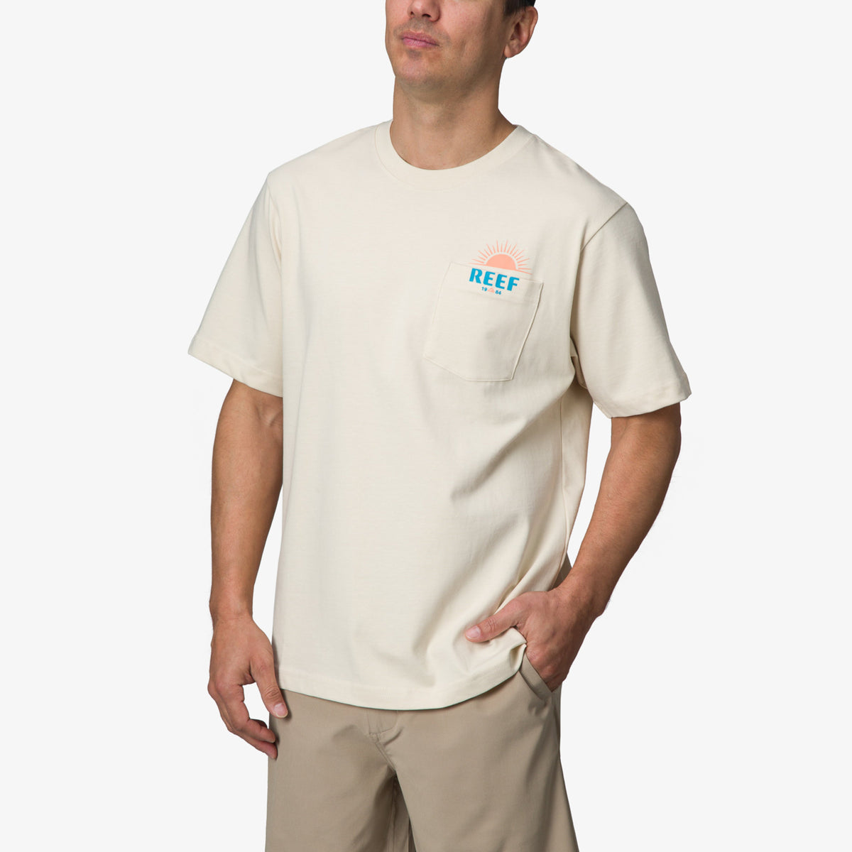 Sunrise Pocket Short Sleeve T-Shirt - Almond - Alternate 1 View