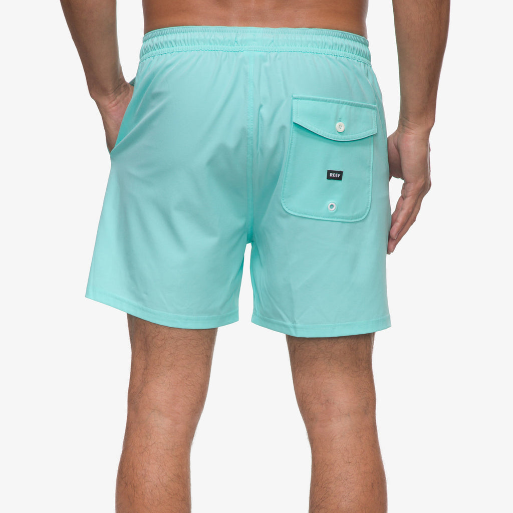 Marzo E/W Wvn Short - Aruba Blue - Back View