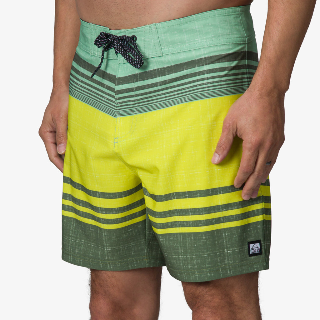 Casey Stripe Boardshort 17" - Fair Green - Alternate 1 View