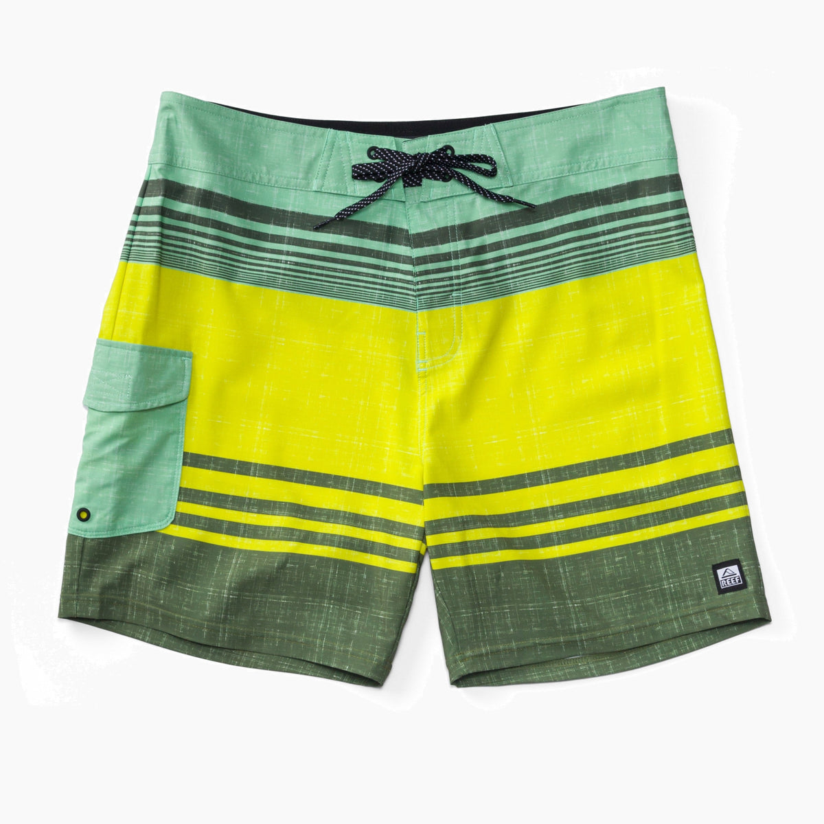 Casey Stripe Boardshort 17" - Fair Green