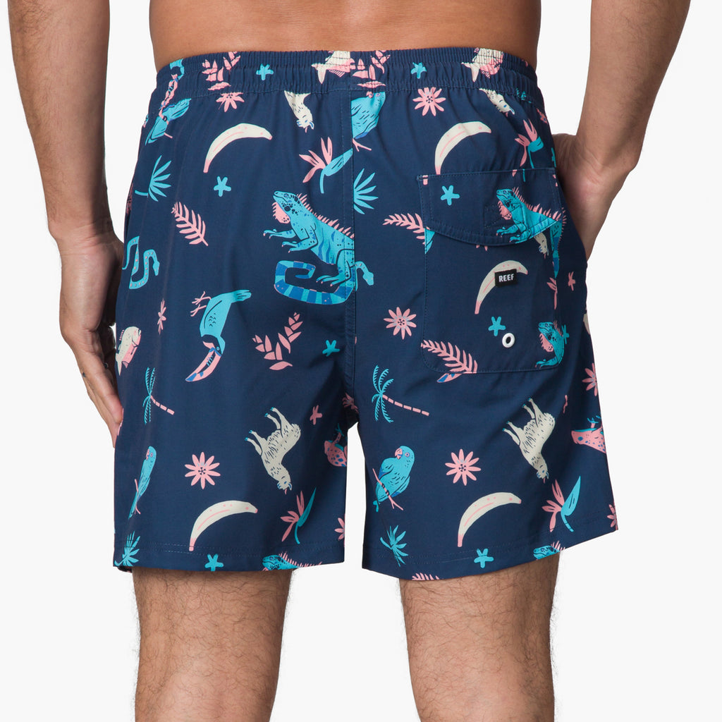 Myers Elastic Waist Short 16" - Insigna Blue - Back View