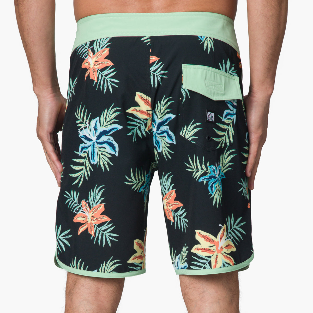 Robbie Boardshort 19" - Caviar - Back View
