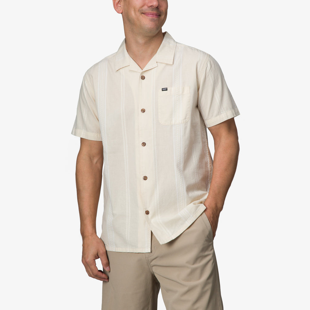 Lemmy Short Sleeve Shirt - Almond Milk - Front View