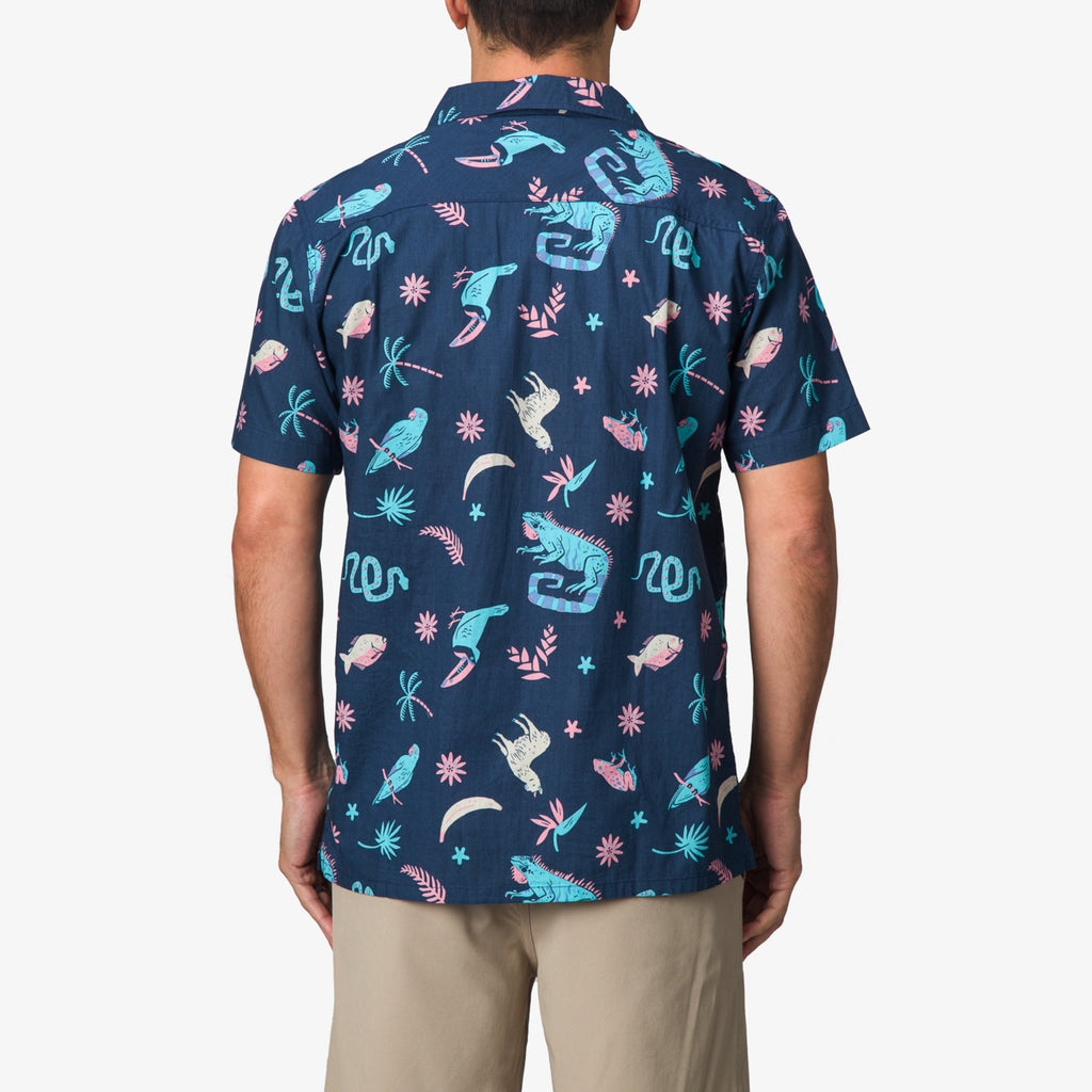 Roy Short Sleeve Shirt - Insigna Blue - Back View