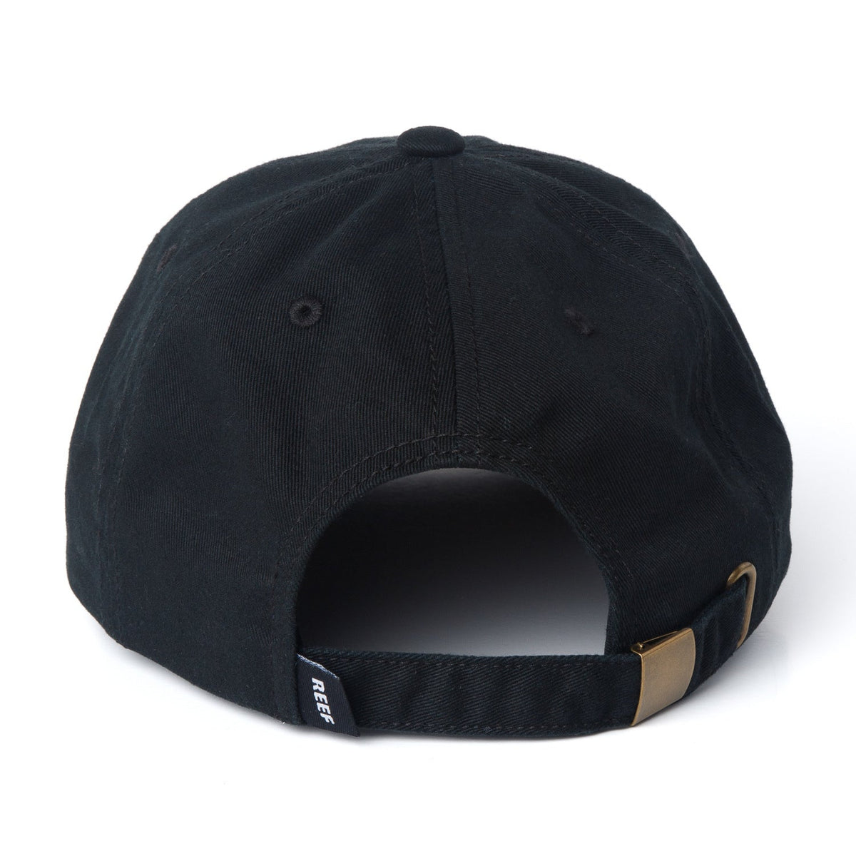 Schotts Twill Hat showing rear adjustable strap with metal buckle, surf-inspired comfort and durable design for men.