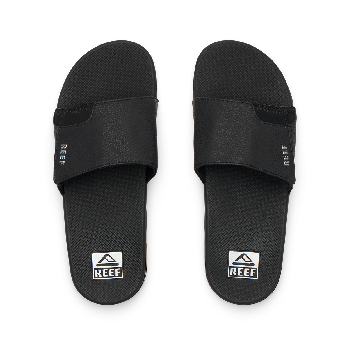 Fanning Slide - Black/Silver - Top View