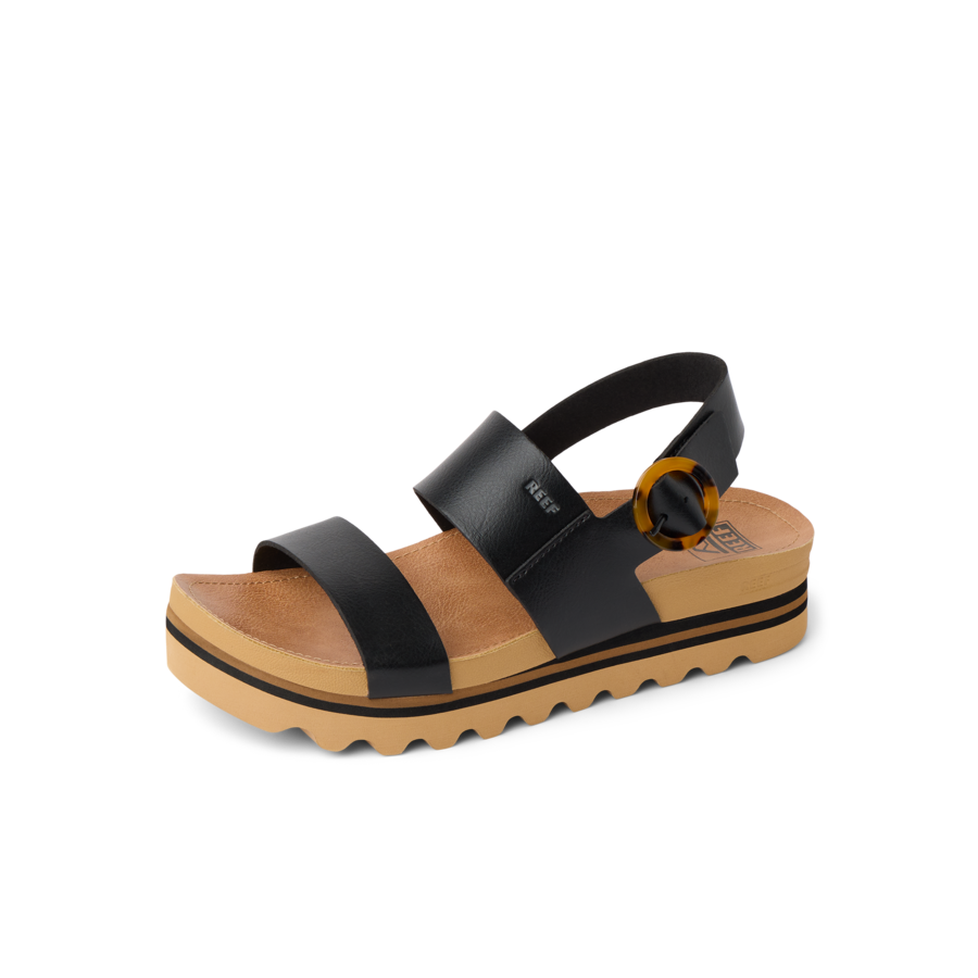 Vista Hi Buckle - Black/Tan - Left Side View