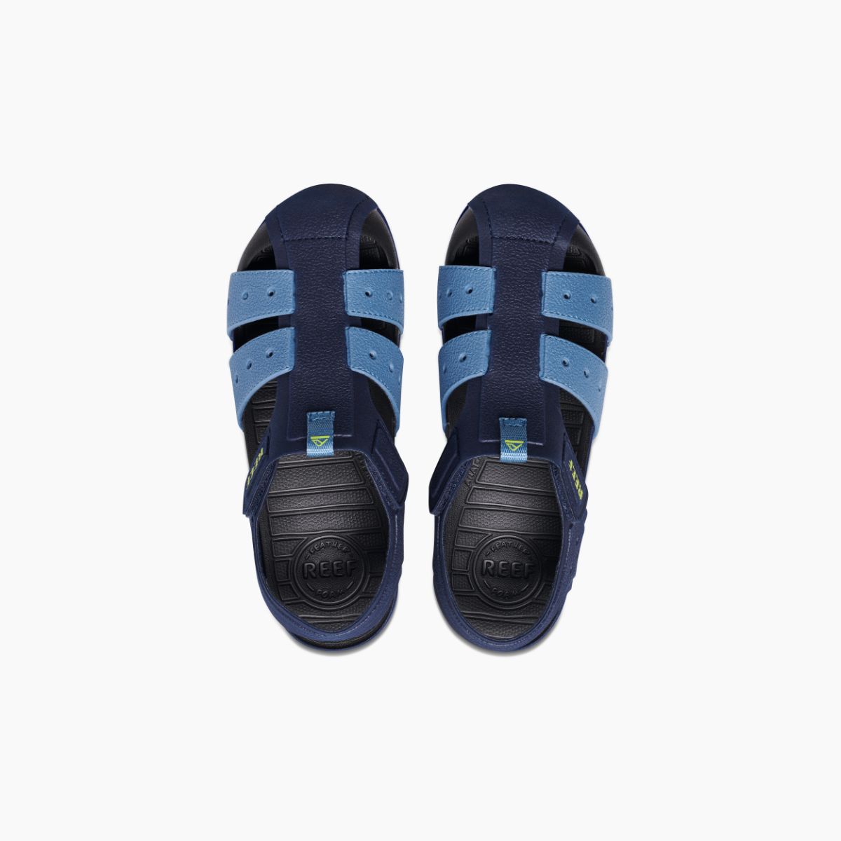 Kids Water Beachy - Grey/Ocean/Lime - Top View