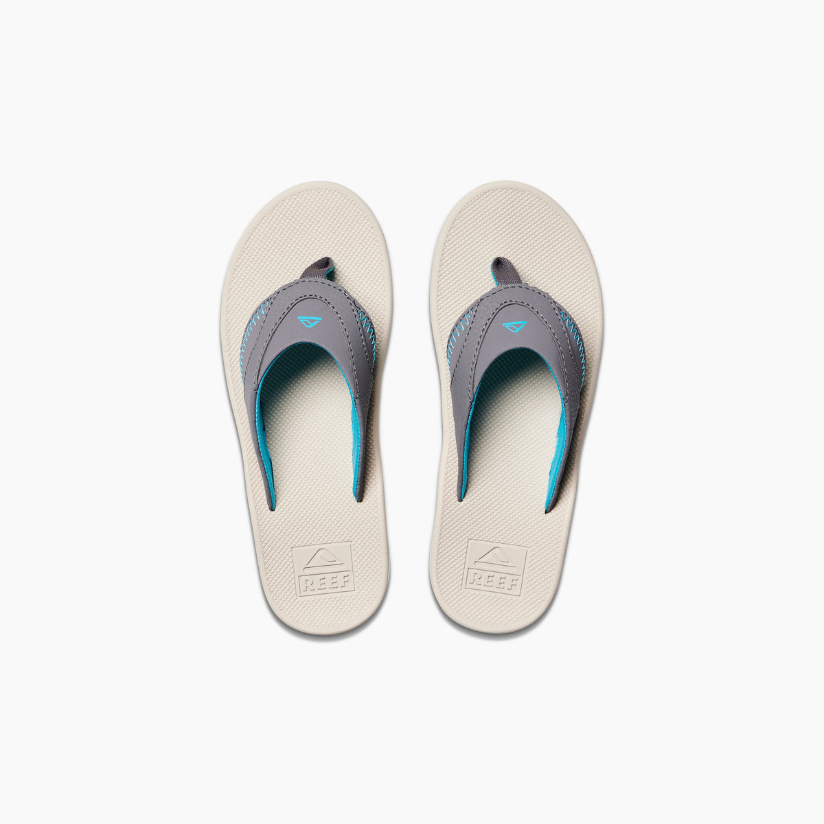 Kids Fanning - Grey/Aqua/Oak - Top View
