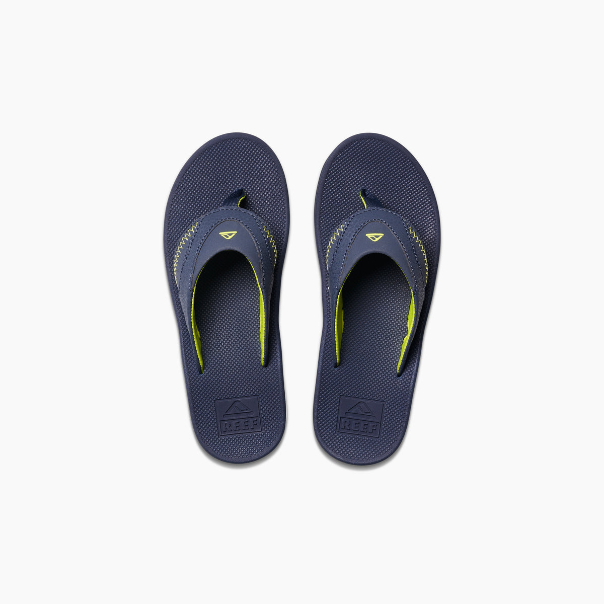 Kids Fanning - Lime/Navy - Top View