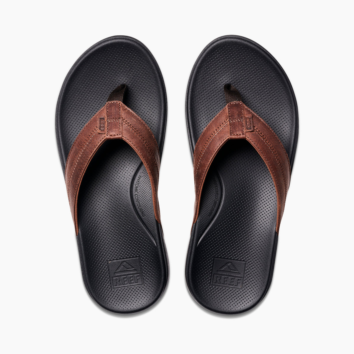 Cushion Phantom 2.0 Leather - Brown/Black - Top View