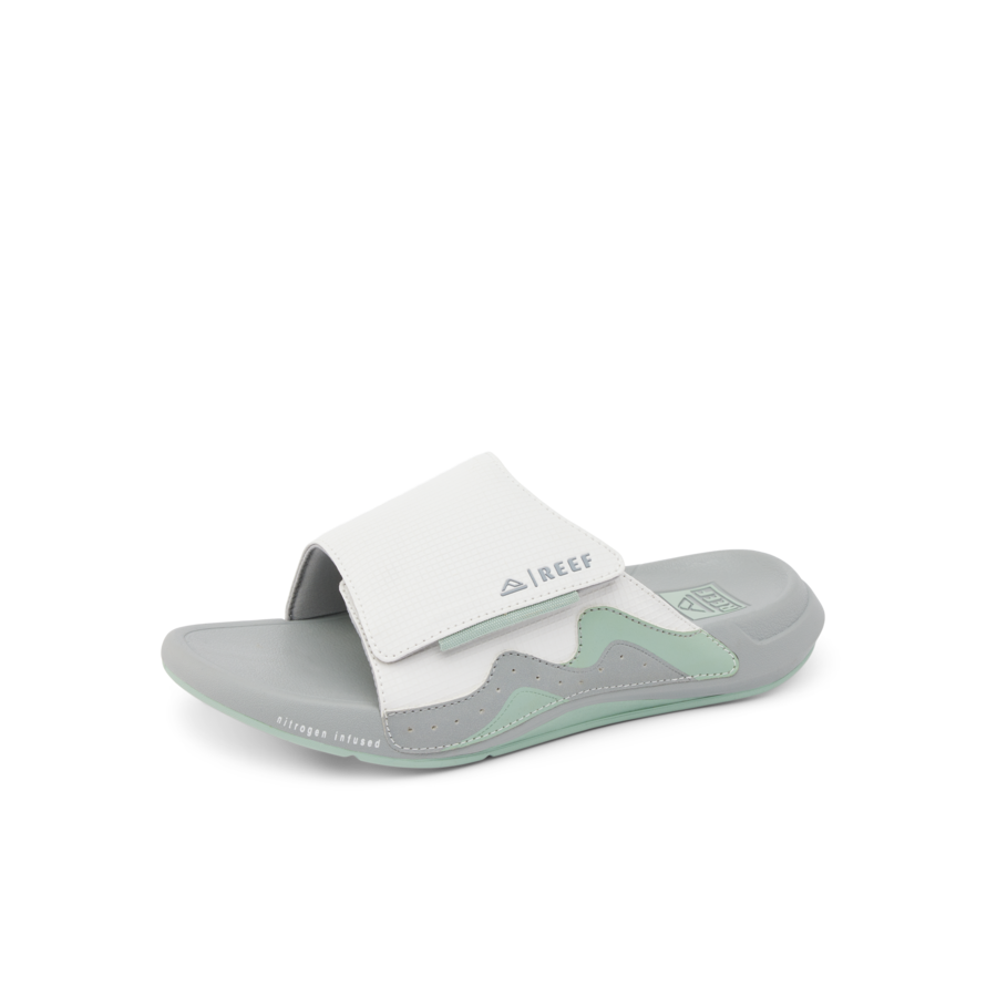Cruiser Slide - Grey/Green - Left Side View
