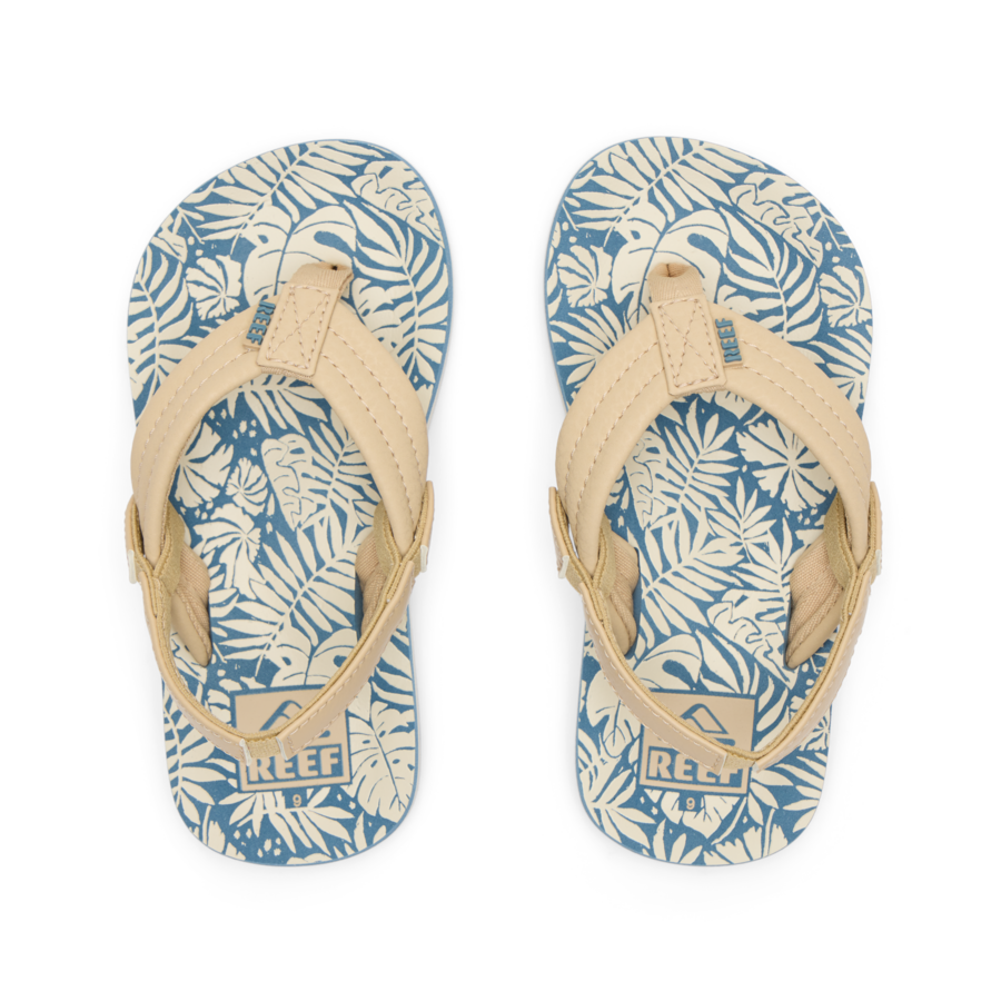 Little Ahi - Blue/Tan Palm - Top View