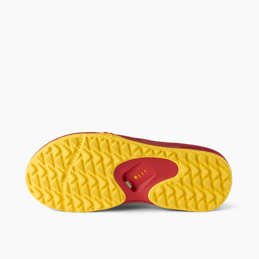 Fanning Pregame - Red/Yellow - Underside View