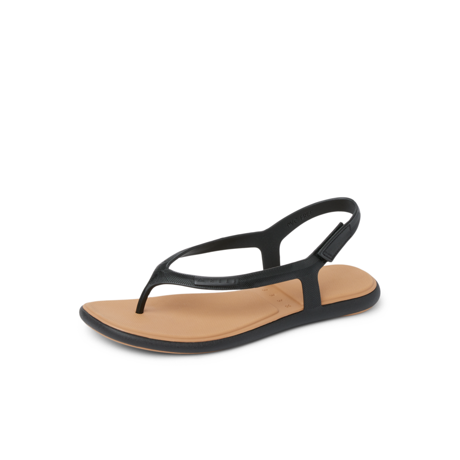 Water Willow Maya - Black/Tan - Left Side View
