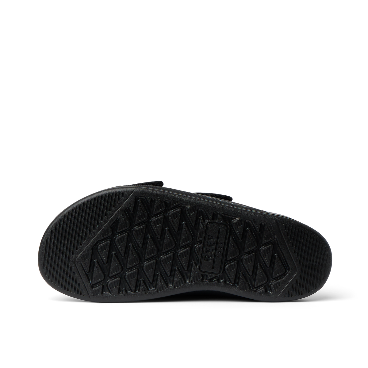 Phantom Tradewind black men's shoe sole facing up, showing durable, water-friendly, comfort-focused tread design.