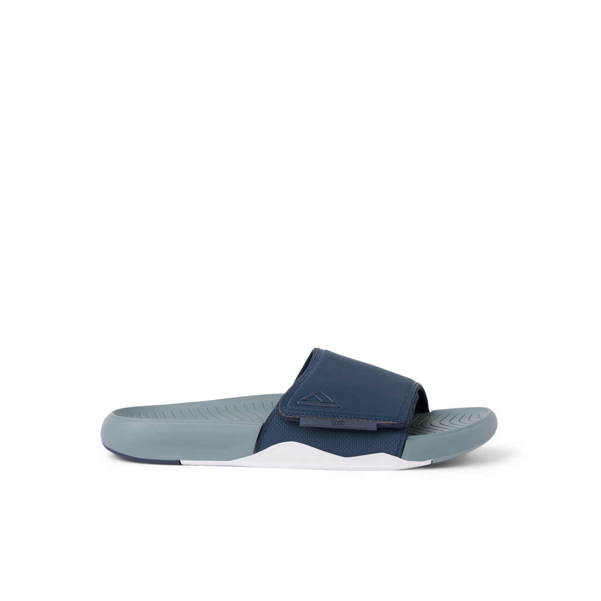 Phantom Slab men's slide sandal facing right, beach-inspired with arch support and soft-rebound cushioning for comfort.
