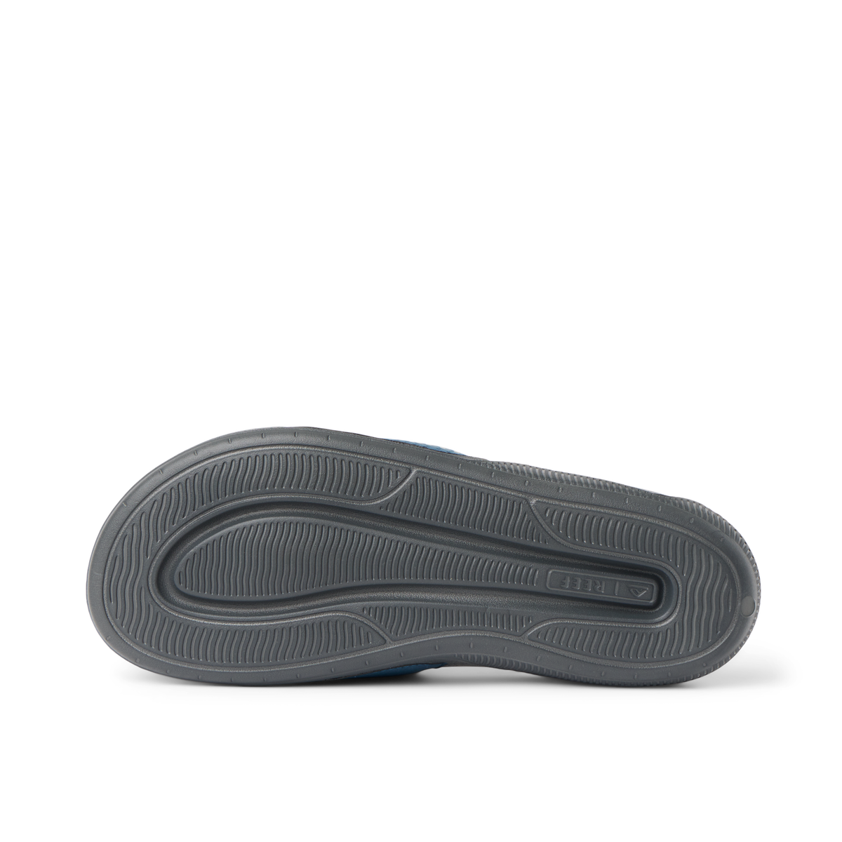 Tailslide footwear sole facing up, showcasing lightweight, durable, water-friendly design with anatomical arch support by REEF.