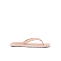 Ojai Classic Slim women’s blush suede flip flop facing right showing side with soft cushioning and arch support