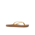 Cushion Slim women's sandal facing left, golden apricot straps, beach-inspired comfort with anatomical arch support and soft cushioning.