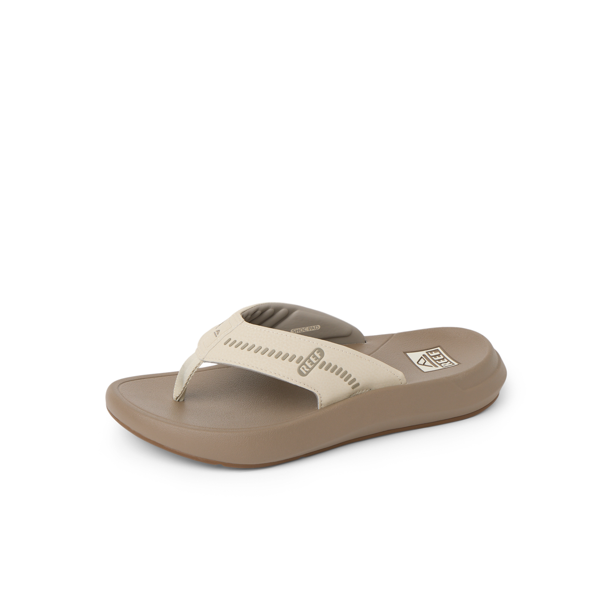 Cruiser men's sandal facing right, soft-rebound cushioning and anatomical arch support for all-day beach comfort.