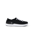 Neptune HT men's black sneaker facing right, showing lightweight knit upper with cushioned white sole, surf-inspired comfort design.