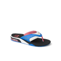 Kids Fanning right-facing flip flop for boys with comfort features, surf-inspired design, and anatomical arch support.