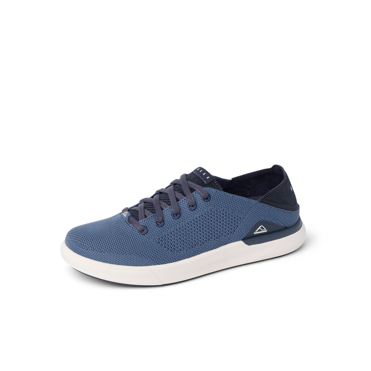 Neptune HT navy sneaker facing right, showing knit upper and cushioned sole with arch support, beach-inspired comfort design.