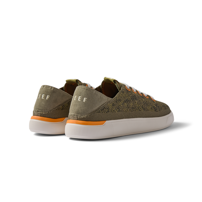 Kids Neptune unisex sneakers shown from back and side with camo pattern, durable comfort for beach and everyday wear.