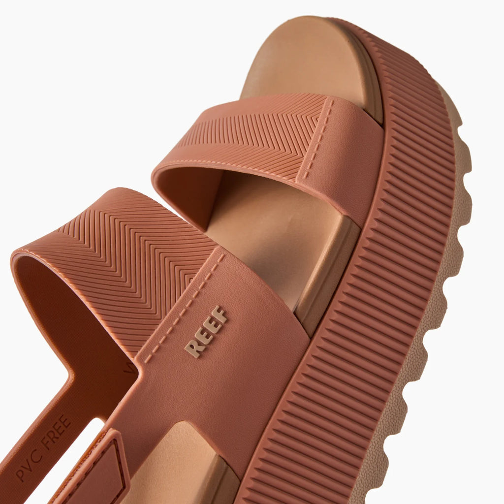 Close-up of the left Water Vista Higher sandal facing right, showing textured straps and thick cushioned sole